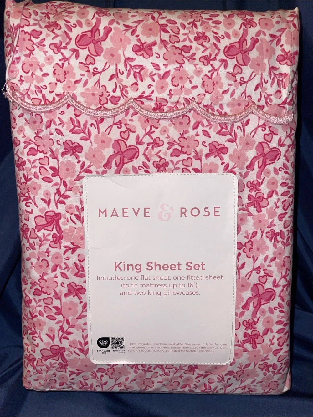 King Sheet Set — Pink Floral
